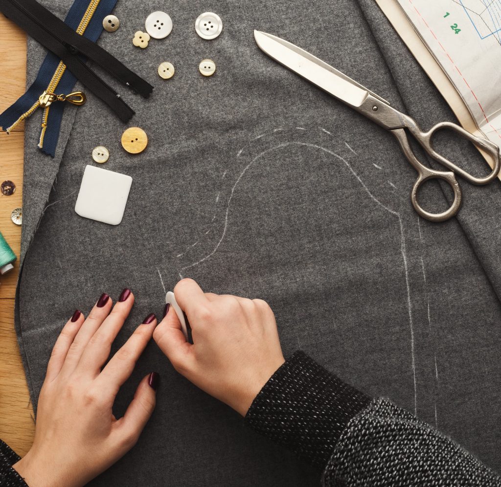 woman sewing